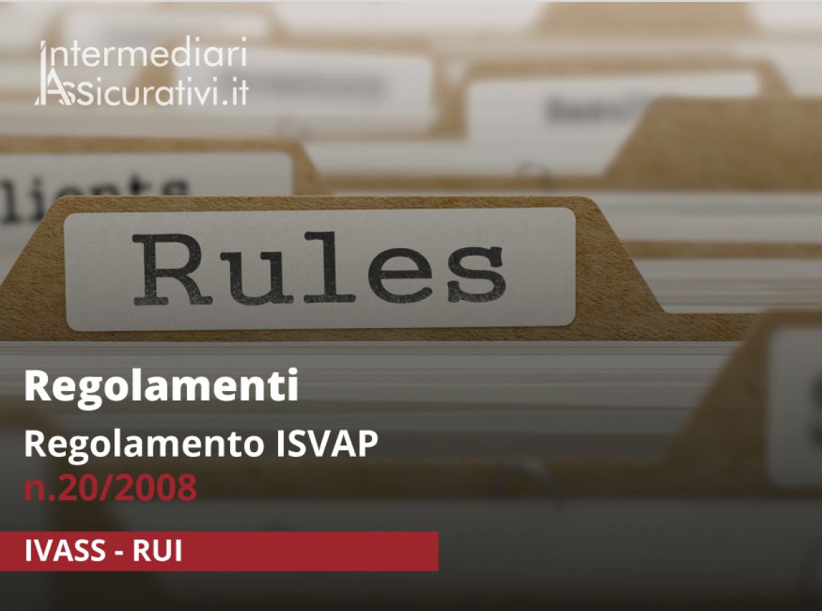 Regolamento ISVAP n. 20/2008